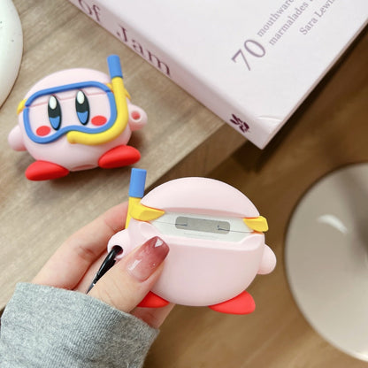 Japanese Cartoon Kirby Adventure | Cosplay Part 1 Chef Buger Shark Hangyodon Jigglypuff - AirPods AirPodsPro AirPods3 AirPods4 Case KawaiiGiftLand