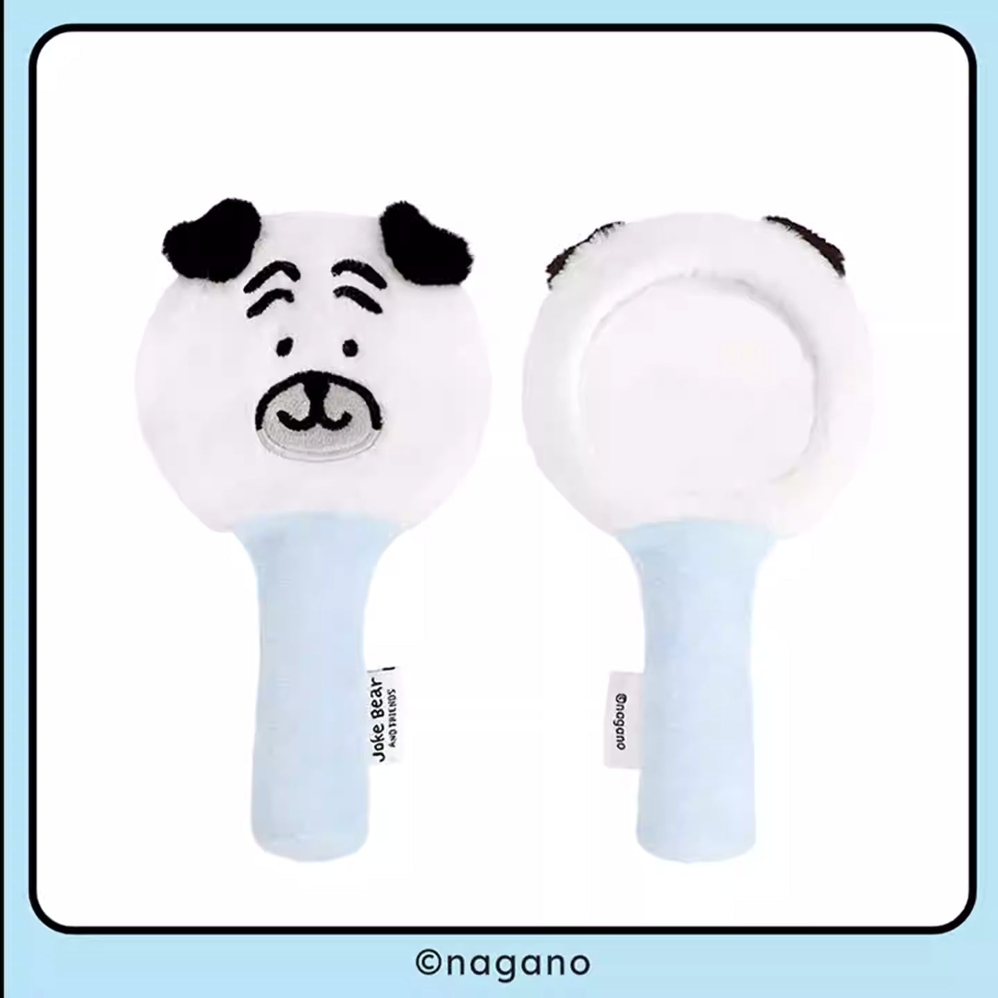 Joker Bear X Miniso | Joker Bear Pug Moguracorokke Plush Doll Hand Mirror - Kawaii items Room Decoration