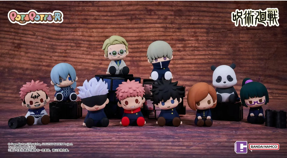 BANDAI NAMCO X Jujutsu Kaisen POTEPOTTE-R Series | Yuji Megumi Nobara Satoru Maki Toge Panda Kento Mahito Ryomen Kawaii Plastic Mini Figure Mystery Blind Box - Cute Kawaii Item