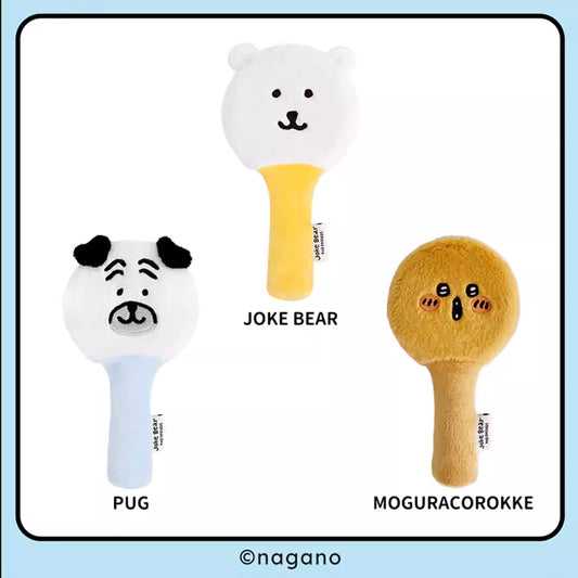 Joker Bear X Miniso | Joker Bear Pug Moguracorokke Plush Doll Hand Mirror - Kawaii items Room Decoration