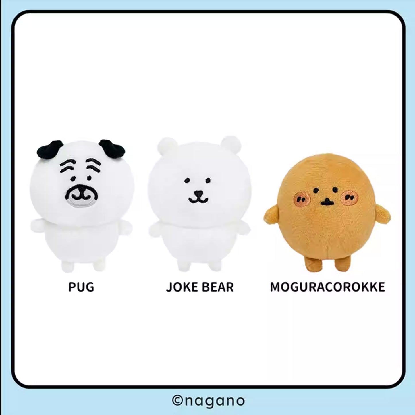 Joker Bear X Miniso | Joker Bear Pug Moguracorokke Plush Doll Badge - Kawaii items Room Decoration
