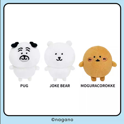 Joker Bear X Miniso | Joker Bear Pug Moguracorokke Plush Doll Badge - Kawaii items Room Decoration