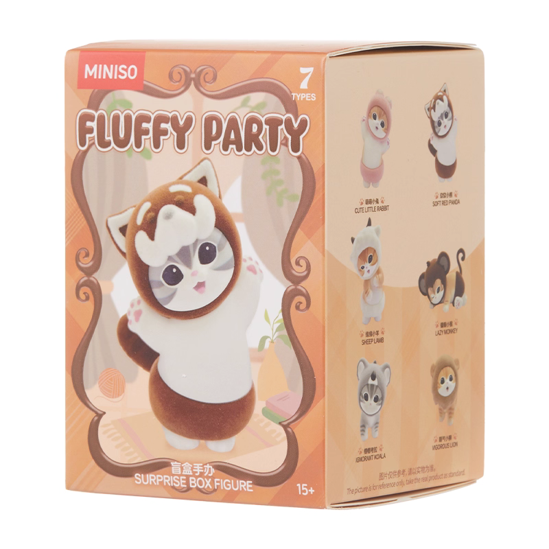 Miniso X Mofusand | Mofusand Cat Animal Party Cute Plastic Doll Mini Figure Mystery Box - Kawaii items Room Decoration Doll Blind Box