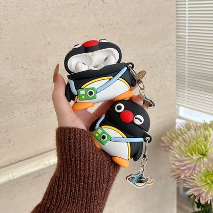 Japanese Cartoon Cute Black Penguin | Penguin with Camera - AirPods AirPodsPro AirPods3 AirPods4 Case KawaiiGiftLand