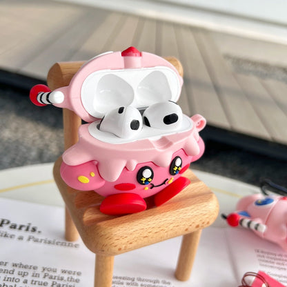 Japanese Cartoon Kirby Adventure | Cosplay Part 1 Chef Buger Shark Hangyodon Jigglypuff - AirPods AirPodsPro AirPods3 AirPods4 Case KawaiiGiftLand