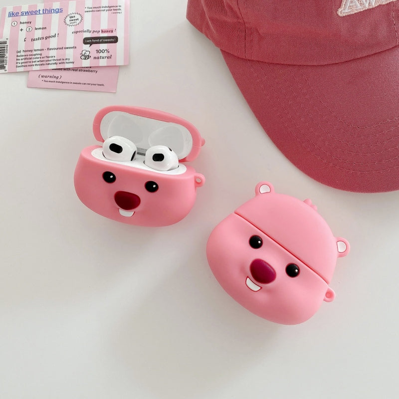 Korea Cartoon Cute Loopy | Smiling Loopy  -  AirPods AirPodsPro AirPods3 Case KawaiiGiftLand