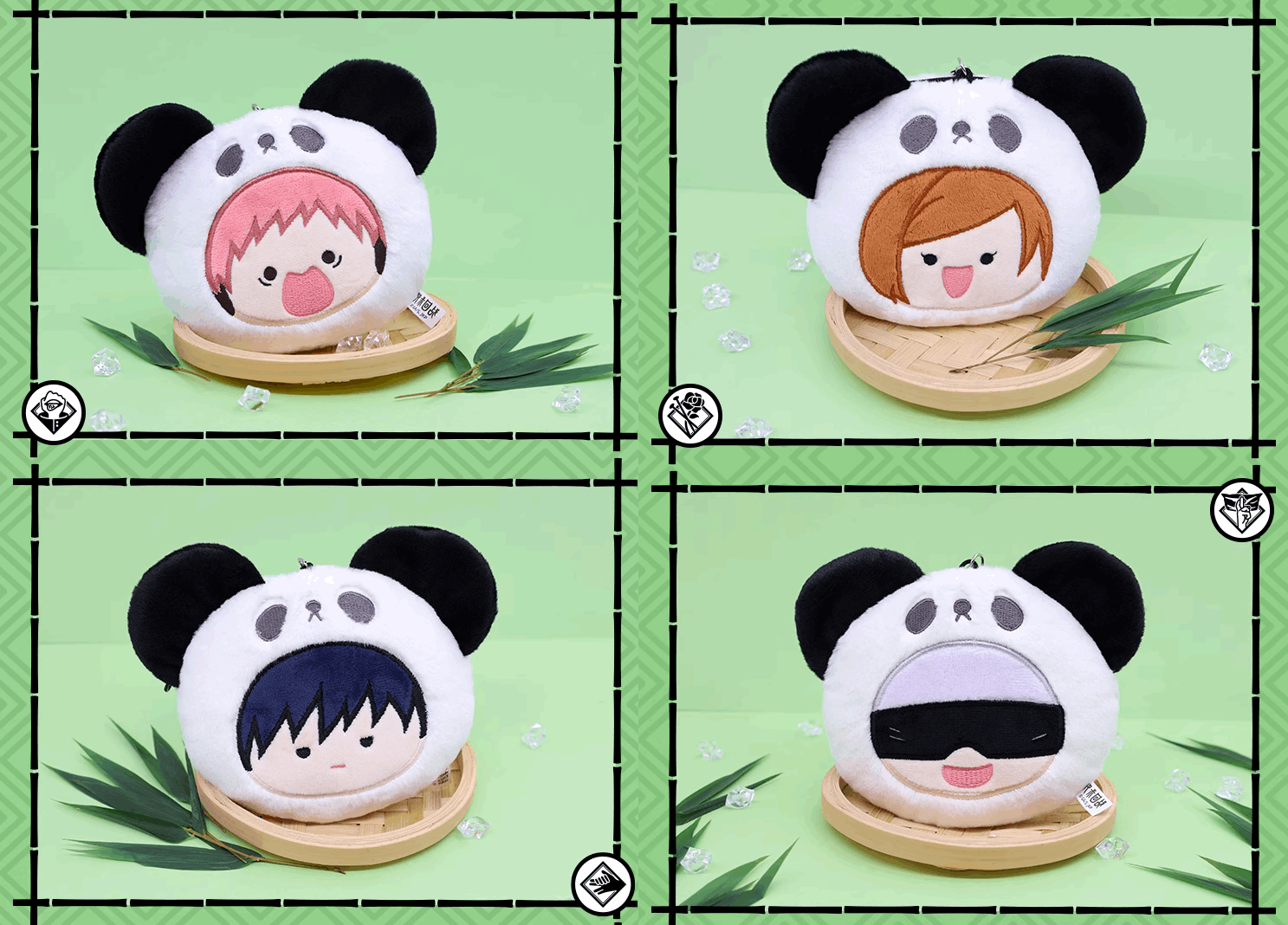 Japan Anime Jujutsu Kaisen | Yuji Megumi Nobara Satoru in Panda Kawaii Plush Doll Purse Keychain - Cute Kawaii Item