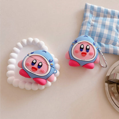 Japanese Cartoon Kirby Adventure | Cosplay Part 1 Chef Buger Shark Hangyodon Jigglypuff - AirPods AirPodsPro AirPods3 AirPods4 Case KawaiiGiftLand