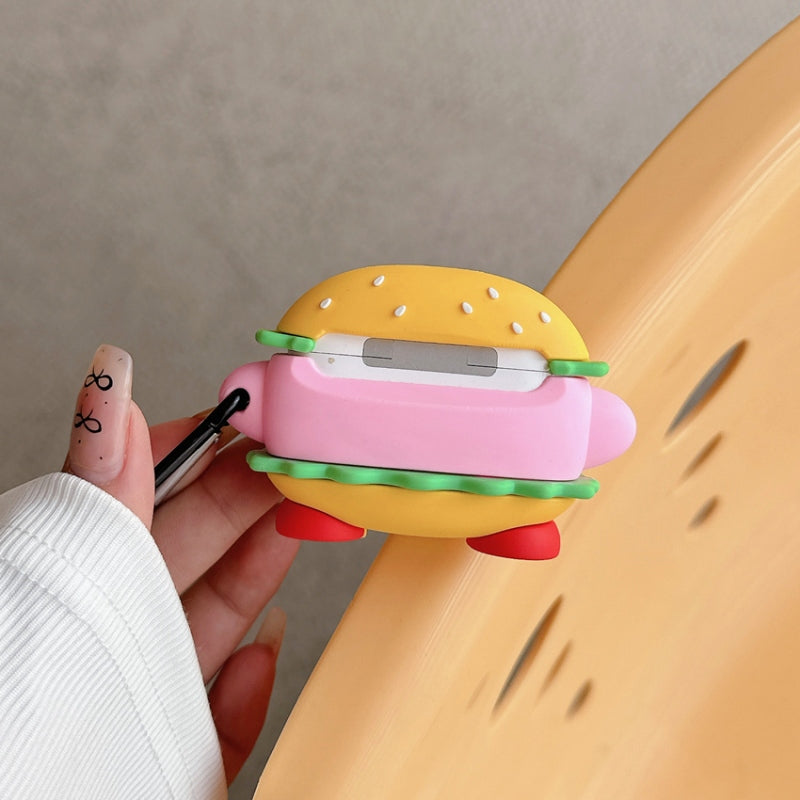 Japanese Cartoon Kirby Adventure | Cosplay Part 1 Chef Buger Shark Hangyodon Jigglypuff - AirPods AirPodsPro AirPods3 AirPods4 Case KawaiiGiftLand