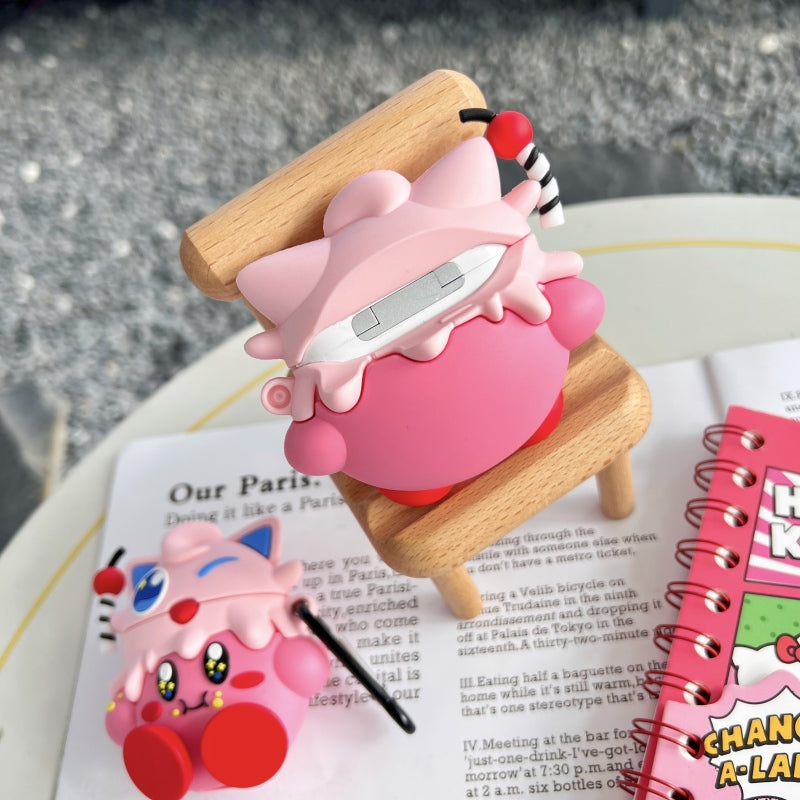 Japanese Cartoon Kirby Adventure | Cosplay Part 1 Chef Buger Shark Hangyodon Jigglypuff - AirPods AirPodsPro AirPods3 AirPods4 Case KawaiiGiftLand