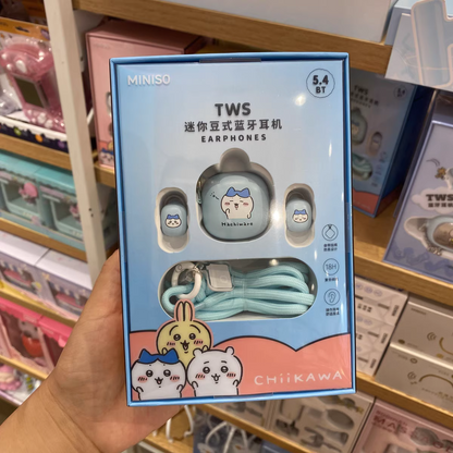 ChiiKawa X Miniso | ChiiKawa Hachiware Usagi Earphone with Case - Kawaii Items Cute Accessories