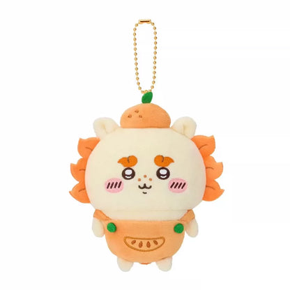 Japan ChiiKawa Fruit Series | ChiiKawa Hachiware Usagi Momonga Kurimanju Rakko Shisa Wearing Fruit Costume Cute Plush Doll Keychain - Kawaii items Room Decoration Doll