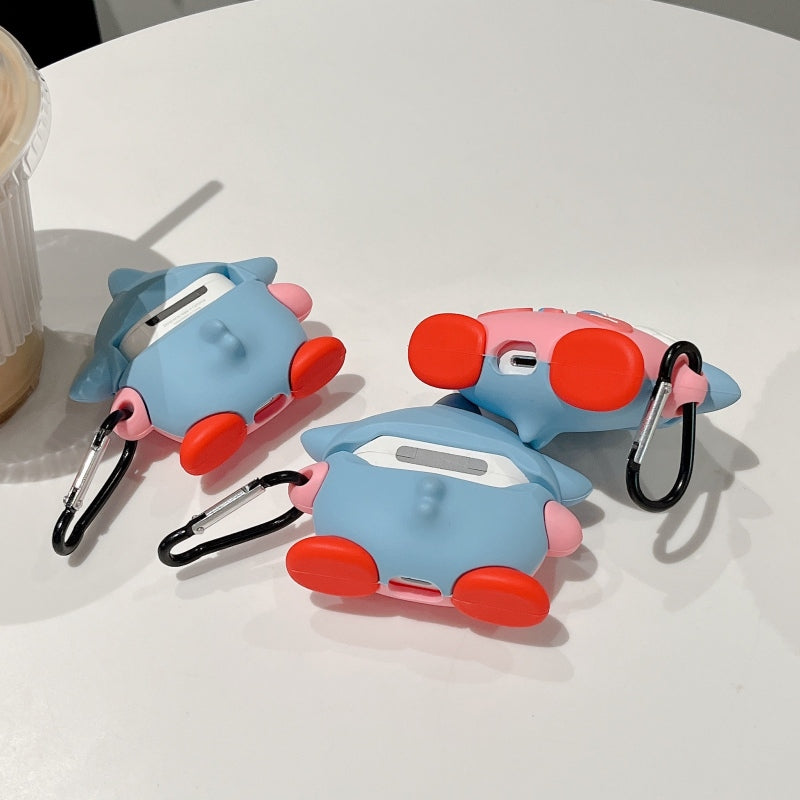 Japanese Cartoon Kirby Adventure | Cosplay Part 1 Chef Buger Shark Hangyodon Jigglypuff - AirPods AirPodsPro AirPods3 AirPods4 Case KawaiiGiftLand