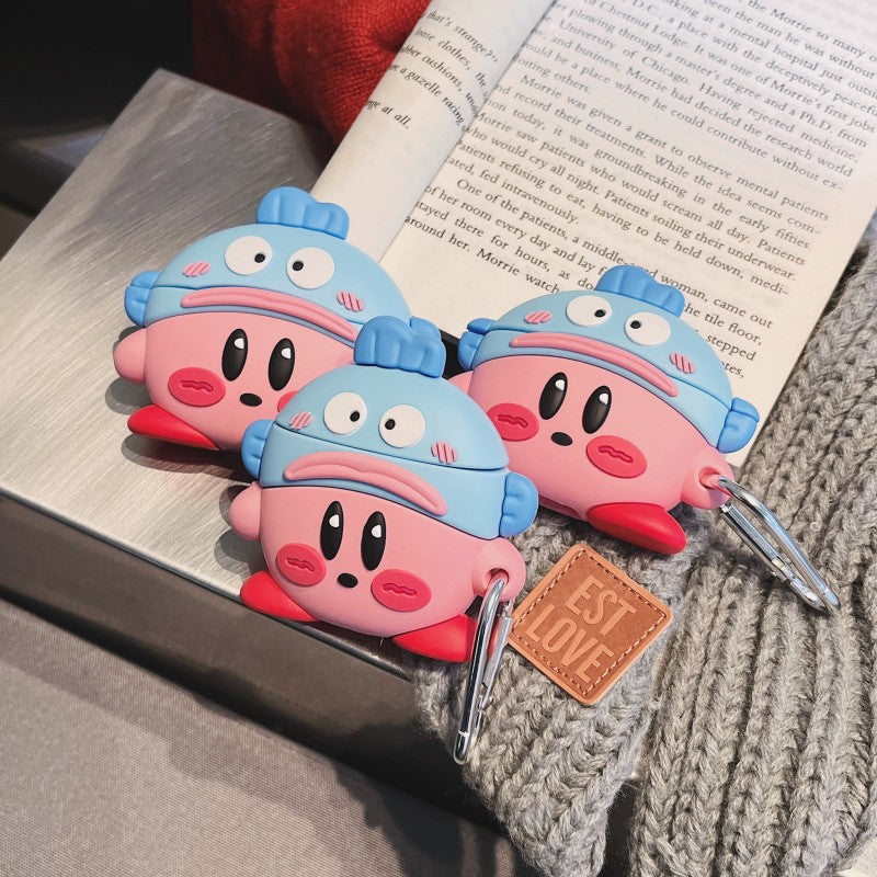 Japanese Cartoon Kirby Adventure | Cosplay Part 1 Chef Buger Shark Hangyodon Jigglypuff - AirPods AirPodsPro AirPods3 AirPods4 Case KawaiiGiftLand