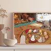 SOULPUZZ 500 Pieces Puzzle | Winter Warming Nest - Cute Animals Dog Chicken Duck Difficulty Stress Relief Couples Trendy Gifts Home Decoration