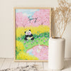 SOULPUZZ 500 Pieces Puzzle | Princess & Flower - Panda Princess Fu in Spring Flowers Sea Cute Animal Difficulty Stress Relief Couples Trendy Gifts Home Decoration