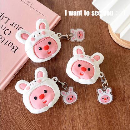 Korea Cartoon Cute Loopy | Loopy with Rabbit Hat -  AirPods AirPodsPro AirPods3 AirPods4 Case