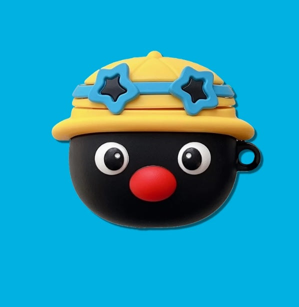 Japanese Cartoon Cute Black Penguin | Penguin with Hat & Sunglass - AirPods AirPodsPro AirPods3 AirPods4 Case