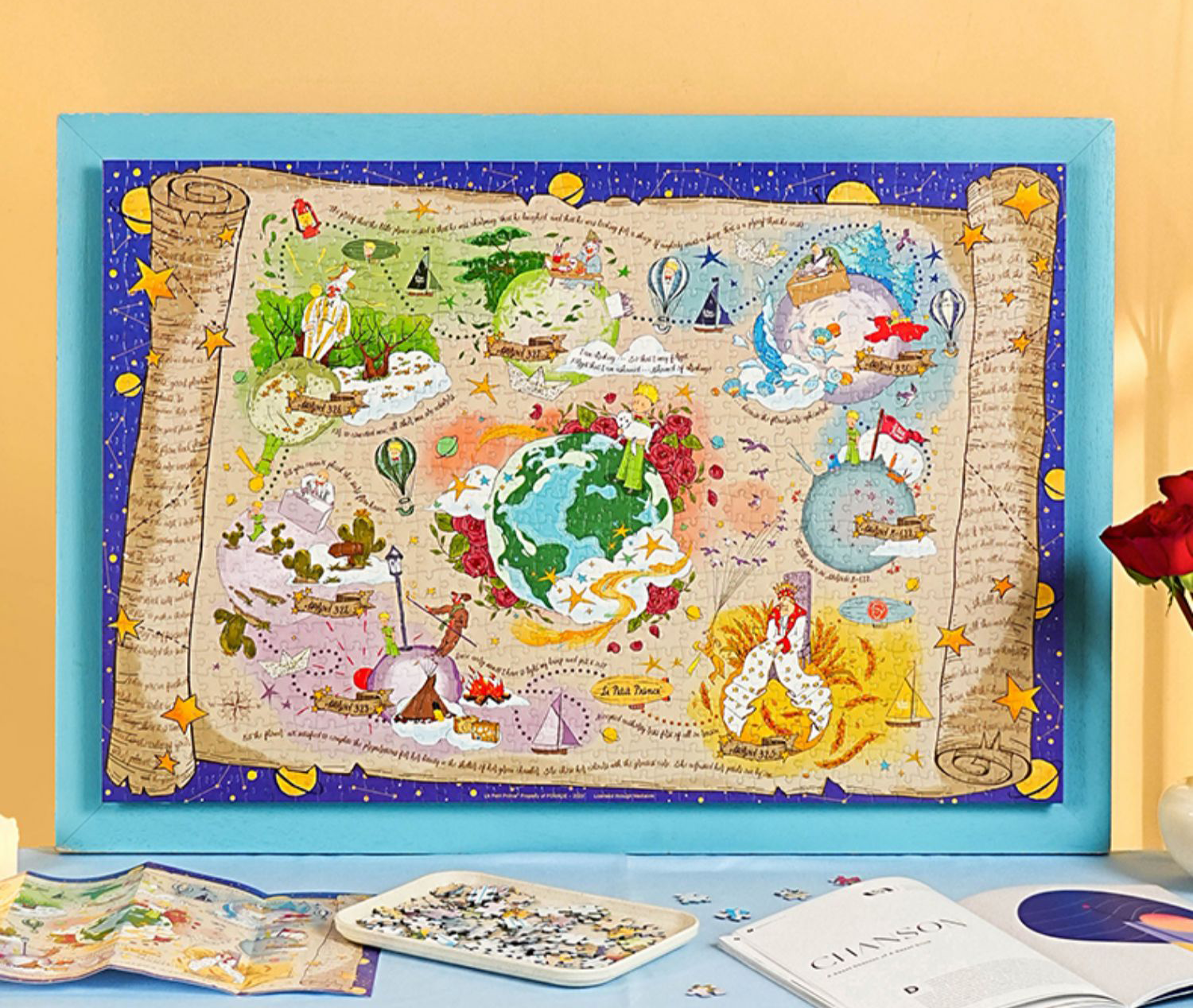 Momicafe 1000pcs Jigsaw Puzzle - Le Petit Prince - Reach for The Stars | Kawaii Cute Creative Gift