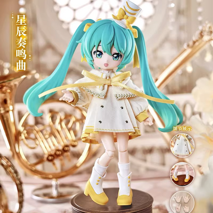 Miku Musical Prelude Series | Miku in Different Music Style Costume Ball Jointed Doll Mystery Box - Japan Virtual Singer Cute Kawaii Mini Doll Mystery Blind Box
