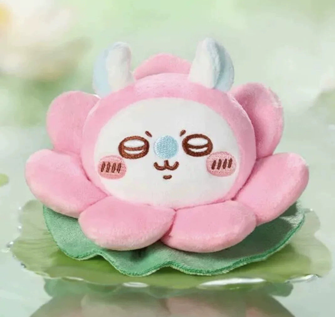 ChiiKawa X Hangzhou Limited Series | ChiiKawa Hachiware Usagi Momonga in Lotus Cute Plush Doll - Kawaii items Room Decoration Doll