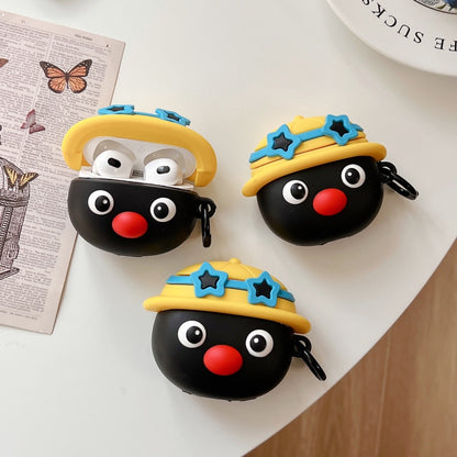 Japanese Cartoon Cute Black Penguin | Penguin with Hat & Sunglass - AirPods AirPodsPro AirPods3 AirPods4 Case