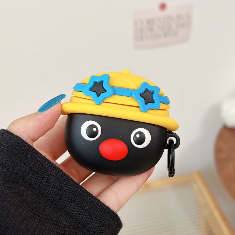 Japanese Cartoon Cute Black Penguin | Penguin with Hat & Sunglass - AirPods AirPodsPro AirPods3 AirPods4 Case KawaiiGiftLand
