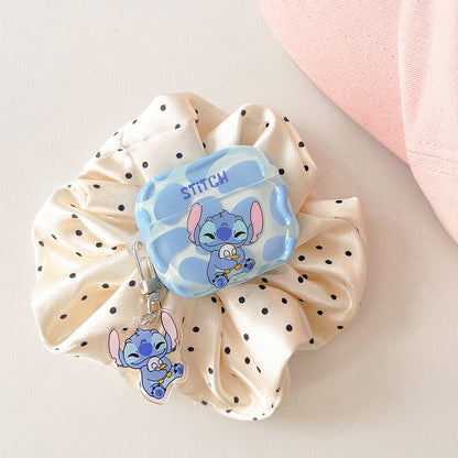Japanese Cartoon Cute Stitch with Baby Duck | AirPods AirPodsPro AirPods3 AirPods4 Case KawaiiGiftLand
