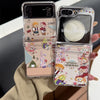 Cute Cartoon Case Teddy Bear Rabbit Cat with friends | Hiking Camp - Phone Case Samsung Galaxy Z Flip 3 4 5 6 Fold 3 4 5 6
