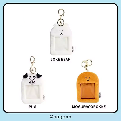 Joker Bear X Miniso | Joker Bear Pug Moguracorokke Plush Doll Card Holder - Kawaii items Room Decoration Doll