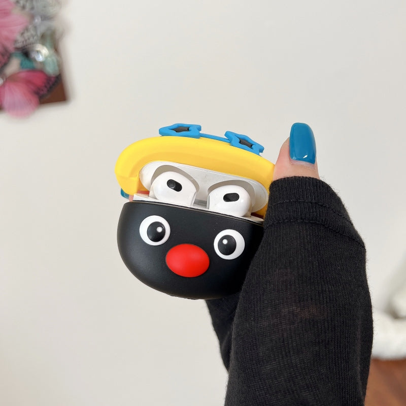 Japanese Cartoon Cute Black Penguin | Penguin with Hat & Sunglass - AirPods AirPodsPro AirPods3 AirPods4 Case KawaiiGiftLand