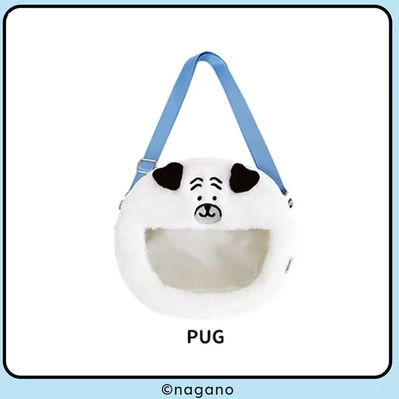 Joker Bear X Miniso | Joker Bear Pug Moguracorokke Plush Doll Clear Cross Body Bag - Kawaii items Room Decoration