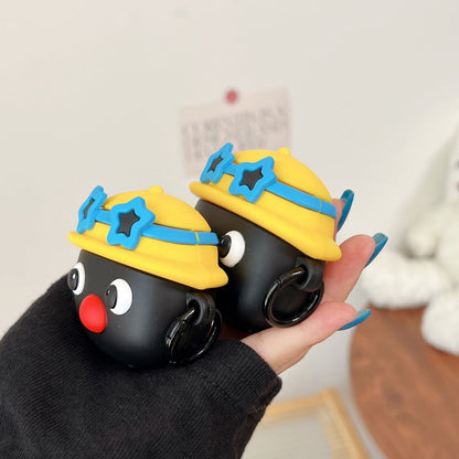 Japanese Cartoon Cute Black Penguin | Penguin with Hat & Sunglass - AirPods AirPodsPro AirPods3 AirPods4 Case KawaiiGiftLand