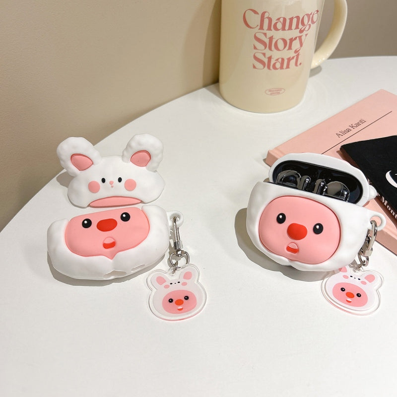 Korea Cartoon Cute Loopy | Loopy with Rabbit Hat -  AirPods AirPodsPro AirPods3 AirPods4 Case KawaiiGiftLand