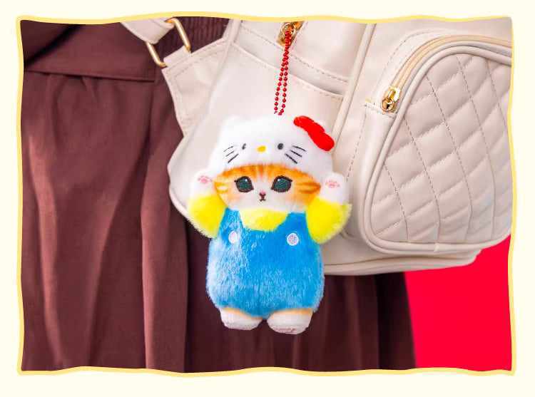 Mofusand X Sanrio Series | Mofusand Cat Crossover Sanrio Characters Cute Plush Doll Keychain - Kawaii items Room Decoration Doll