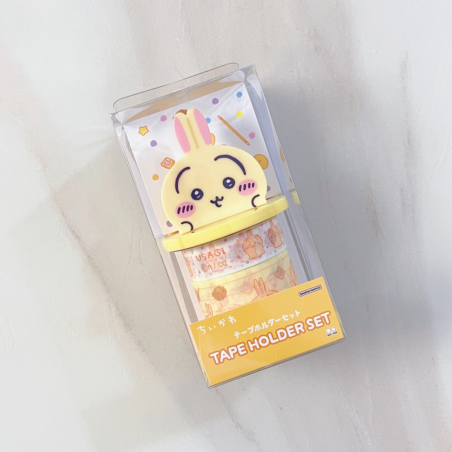 Japan ChiiKawa | ChiiKawa Hachiware Usagi Momonga Cute Icon Masking Tape and Wood Tape Stand - Kawaii items Room Decoration