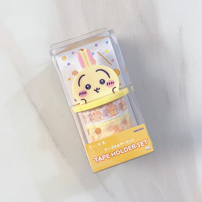 Japan ChiiKawa | ChiiKawa Hachiware Usagi Momonga Cute Icon Masking Tape and Wood Tape Stand - Kawaii items Room Decoration