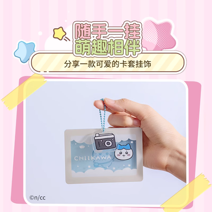 ChiiKawa X Miniso | ChiiKawa Hachiware Usagi Plastic Cardholder with Small Acrylic Accessories - Kawaii Items