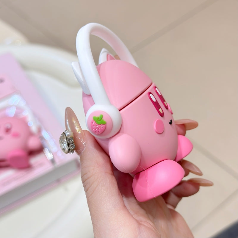 Japanese Cartoon Kirby Adventure | Cosplay Part 2 Red Hat Cat Headphone Muscle Square - AirPods AirPodsPro AirPods3 AirPods4 Case KawaiiGiftLand