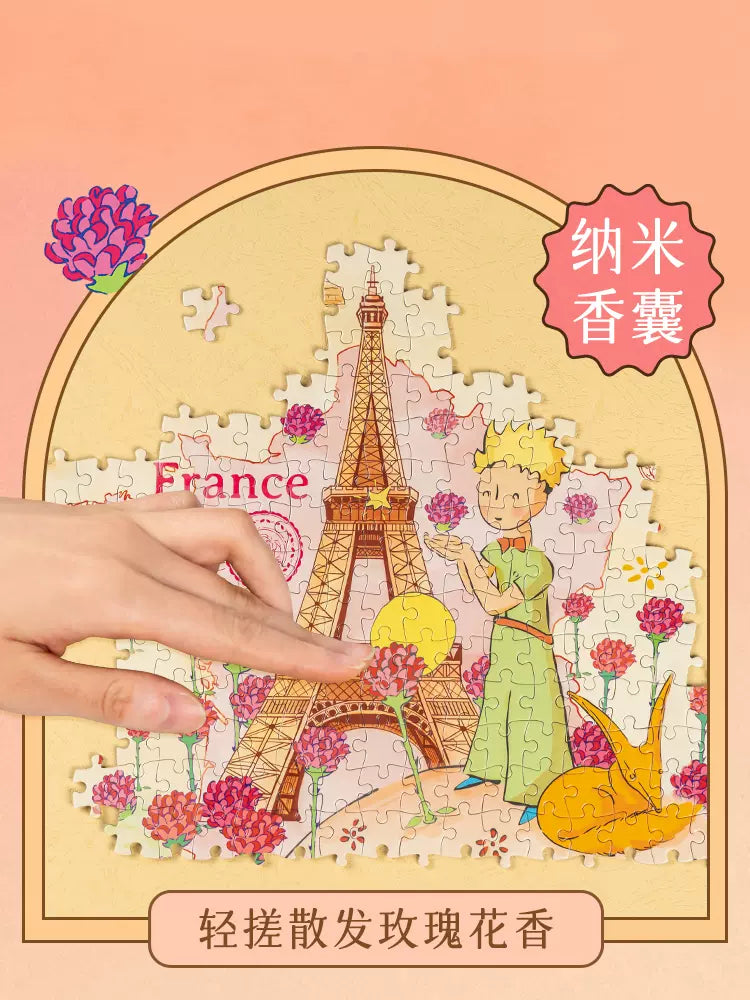 Momicafe 1000pcs Jigsaw Puzzle - Le Petit Prince - Sunset and Rose Famous Building | Kawaii Cute Creative Gift