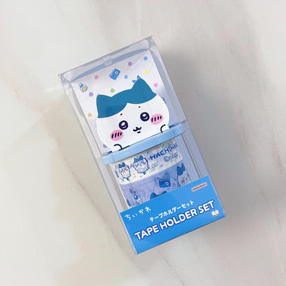 Japan ChiiKawa | ChiiKawa Hachiware Usagi Momonga Cute Icon Masking Tape and Wood Tape Stand - Kawaii items Room Decoration