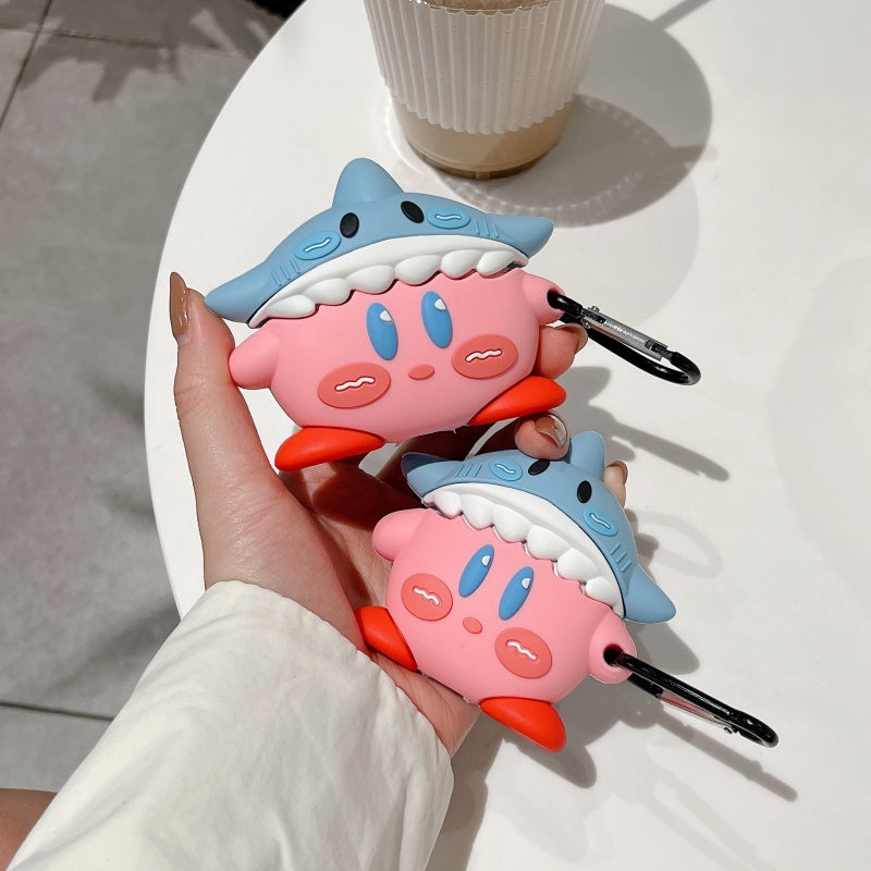 Japanese Cartoon Kirby Adventure | Cosplay Part 1 Chef Buger Shark Hangyodon Jigglypuff - AirPods AirPodsPro AirPods3 AirPods4 Case KawaiiGiftLand