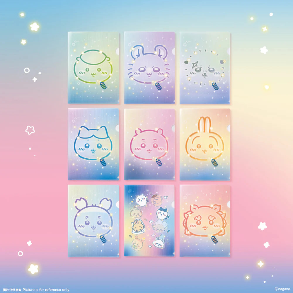 [Pre-order] ChiiKawa ChiiKawa Go Round Limited Series | ChiiKawa Hachiware Usagi Momonga Kurimanju Rakko Shisa Crab Cute A4 Lenticular Folder Mystery Box - Kawaii items Blind Box