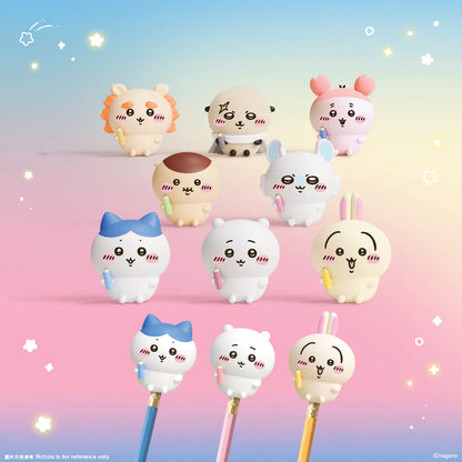 [Pre-order] ChiiKawa ChiiKawa Go Round Limited Series | ChiiKawa Hachiware Usagi Momonga Kurimanju Rakko Shisa Crab Cute Pencil Cap Mystery Box - Kawaii items Blind Box