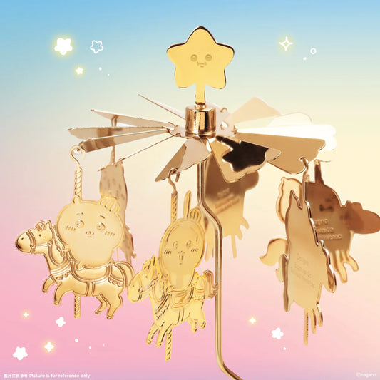 ChiiKawa ChiiKawa Go Round Limited Series | ChiiKawa Hachiware Usagi Metal Candle Holder With Candle - Kawaii items Room Decoration