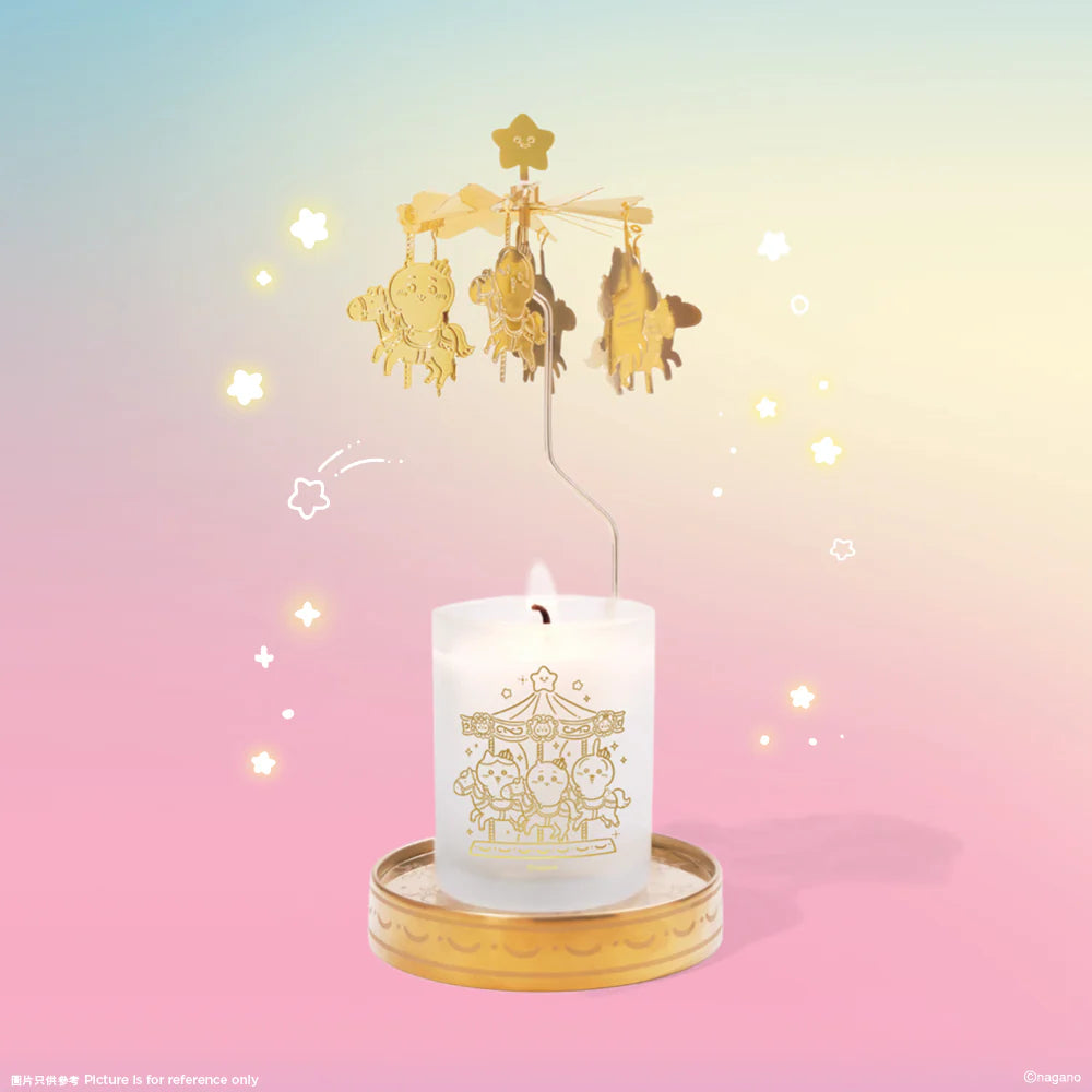 ChiiKawa ChiiKawa Go Round Limited Series | ChiiKawa Hachiware Usagi Metal Candle Holder With Candle - Kawaii items Room Decoration