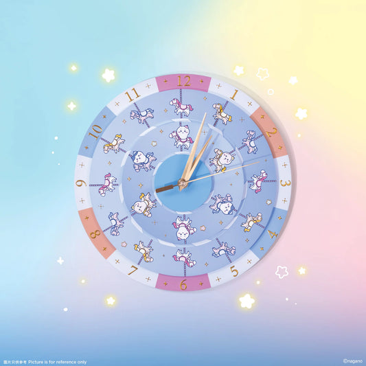 ChiiKawa ChiiKawa Go Round Limited Series | ChiiKawa Hachiware Usagi Cute Wall Clock - Kawaii items Room Decoration