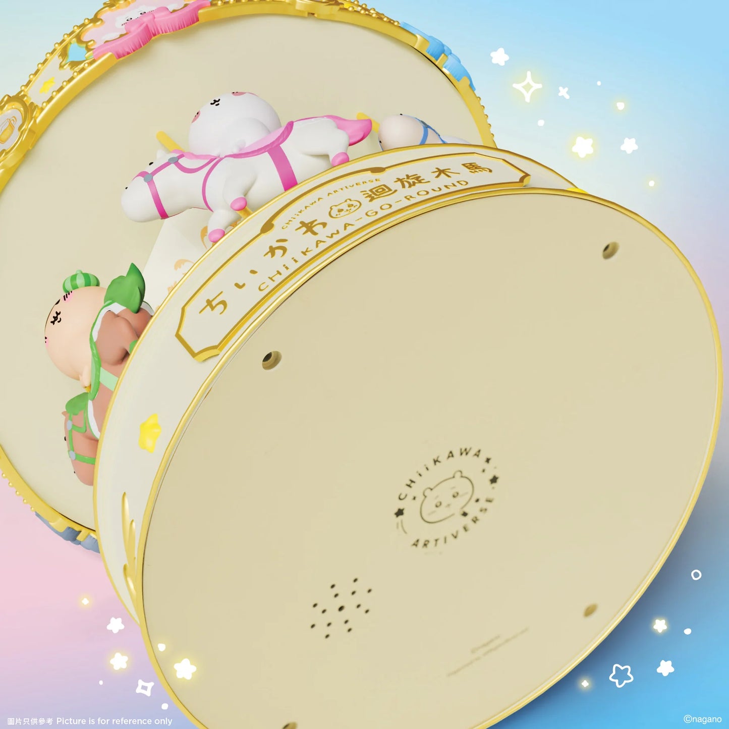 [Pre-order] ChiiKawa ChiiKawa Go Round Limited Series | ChiiKawa Hachiware Usagi Momonga Kurimanju Rakko Riding Carousel Music Box - Kawaii items Room Decoration