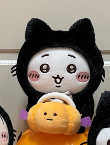 ChiiKawa X Miniso | ChiiKawa Hachiware Usagi Halloween Black Cat Plush Doll Kawaii items Room Decoration doll