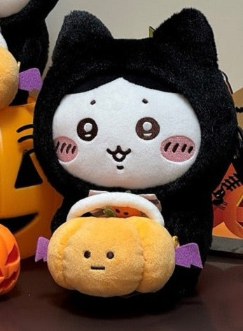 ChiiKawa X Miniso | ChiiKawa Hachiware Usagi Halloween Black Cat Plush Doll Kawaii items Room Decoration doll